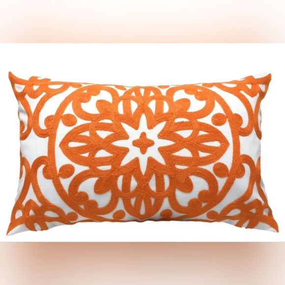 Alysheer Embroidered Decorative  Pillow Cover 12x20inch, Classic Boho-2pk-New - Picture 1 of 1